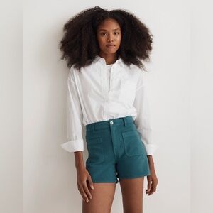 Madewell Teal Jean Shorts